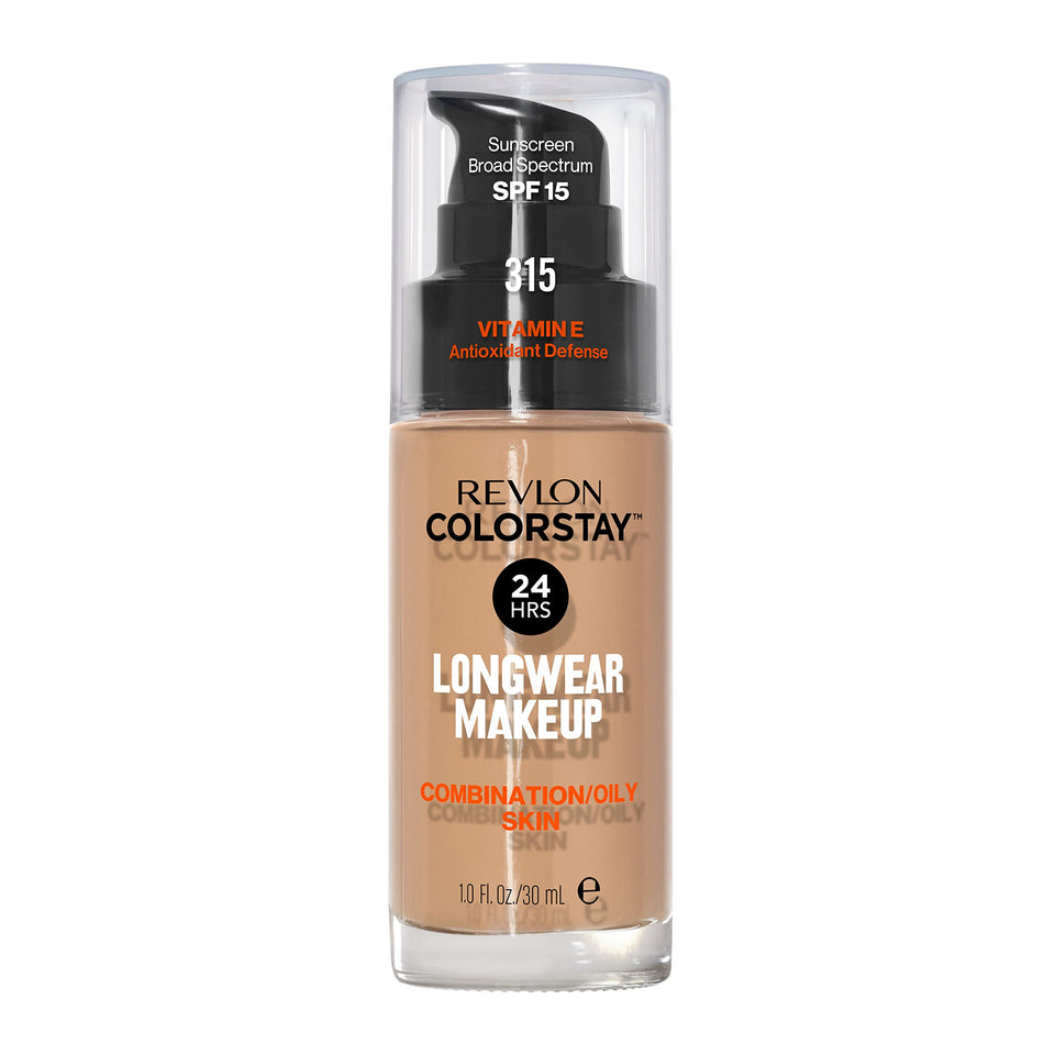 Revlon ColorStay bottle front view showing branding and shade for fast identification