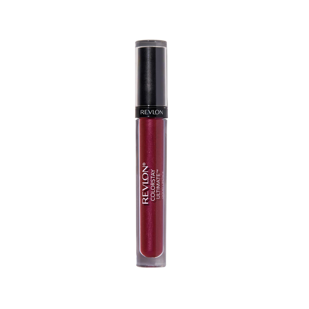 Revlon ColorStay front packaging showing Brilliant Bordeaux, longwear color benefit