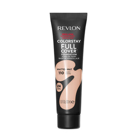 Revlon ColorStay before and after showing coverage and even skin benefit