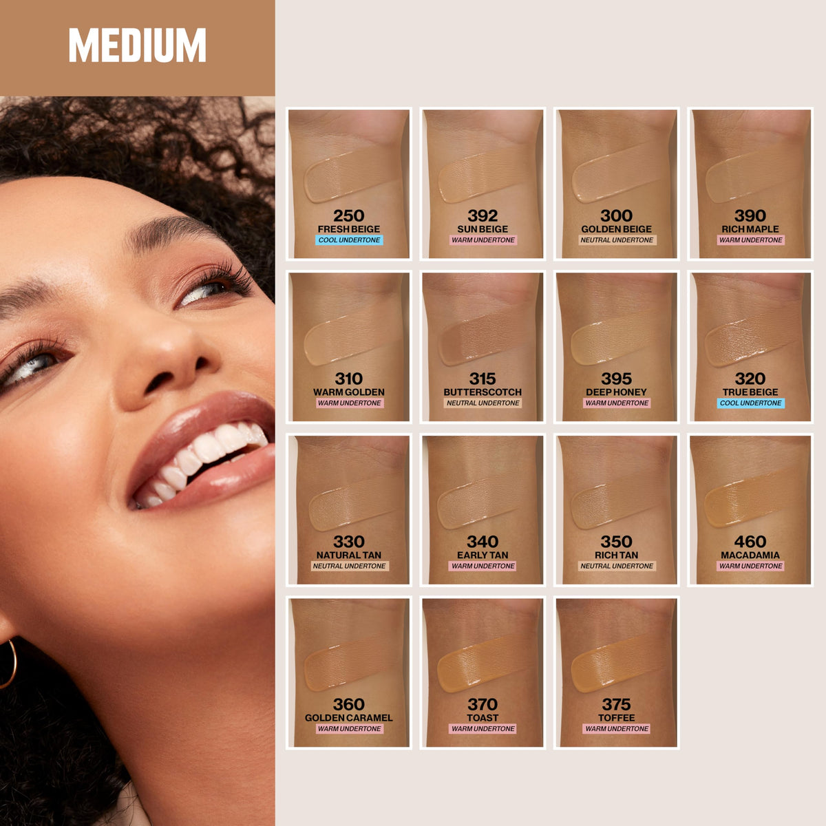 Revlon ColorStay label close-up showing SPF 15 and key ingredients