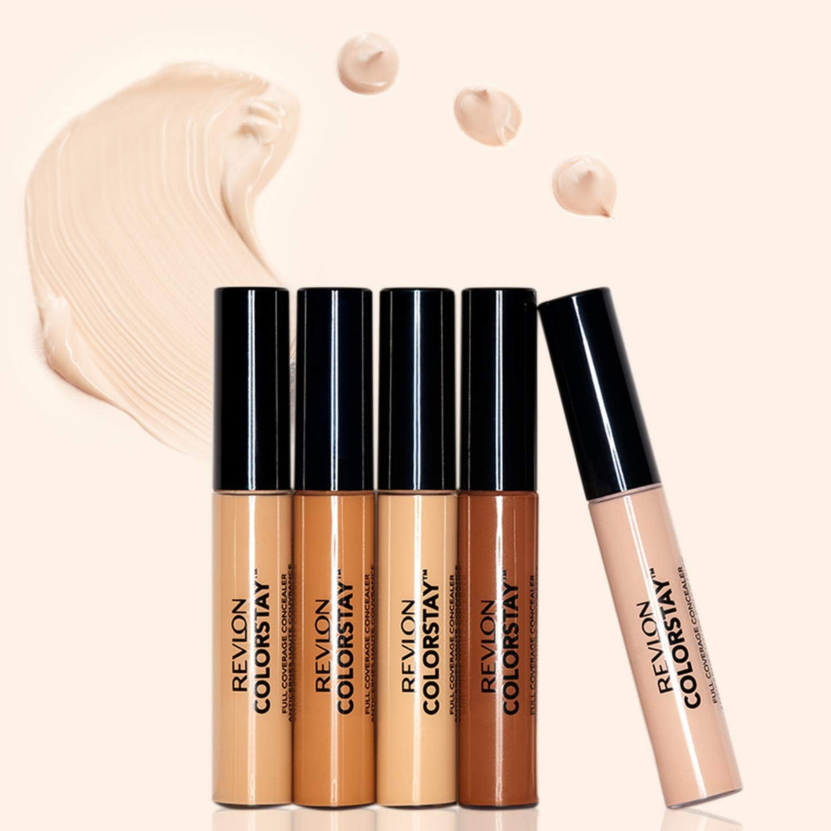 Revlon ColorStay stick being applied under eye demonstrating coverage benefit