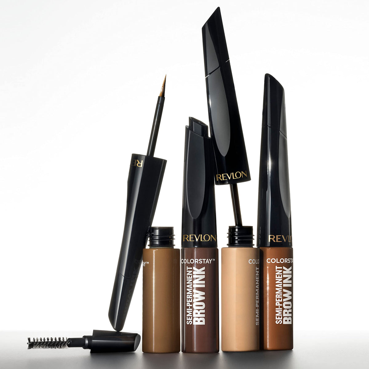 Revlon ColorStay model applying brow ink for easy at-home salon-style results