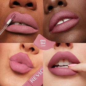 Revlon applicator close-up demonstrating precise lip-hugging tip for clean lines