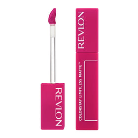 Revlon ColorStay Limitless front packaging showing bold shade and compact benefit