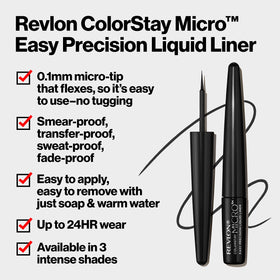 REVLON black swatches on skin showing intense pigment payoff