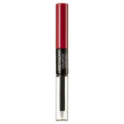REVLON front packaging showing Forever Scarlett red and travel-ready two-pack