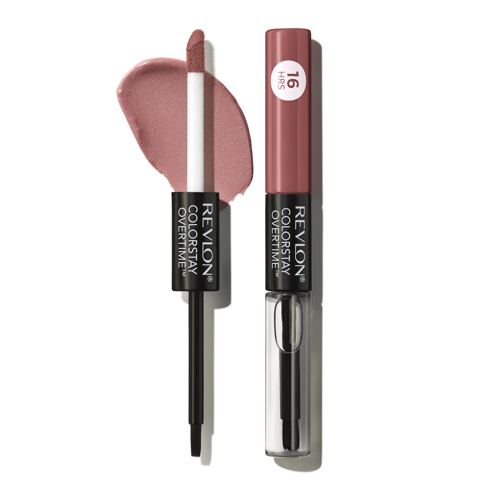 Revlon ColorStay Overtime front packaging showing dual-ended design and shade