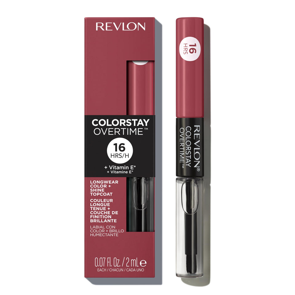 Revlon ColorStay Overtime front view showing dual-ended tube and shade