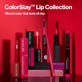 Revlon ColorStay Overtime next to ruler for size and travel-friendly scale