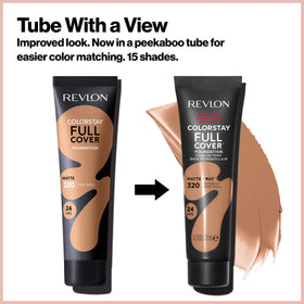 Revlon ColorStay tube next to common items illustrating the 1.0 fl oz size
