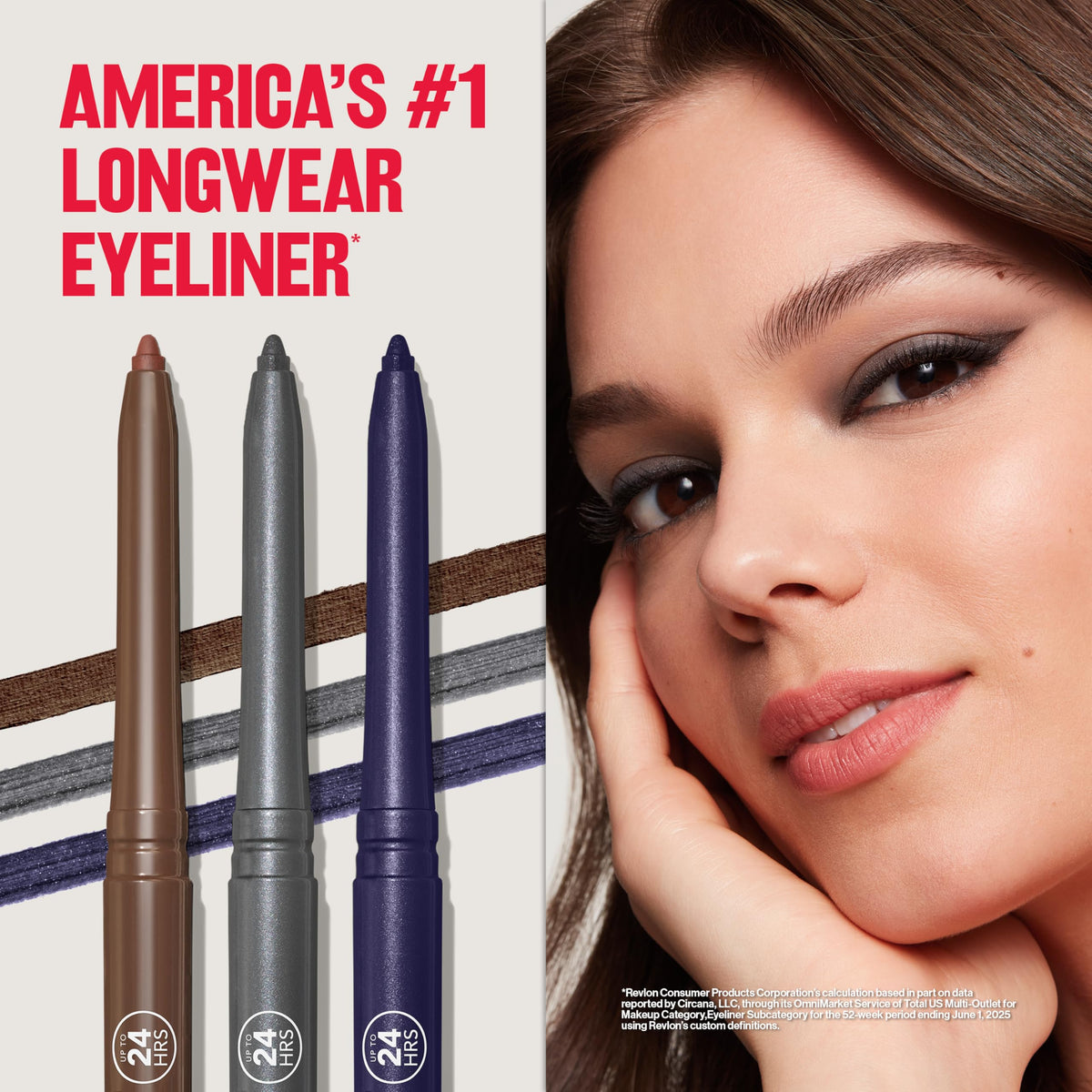 Revlon ColorStay Pencil applied on eye showing defined long-lasting line