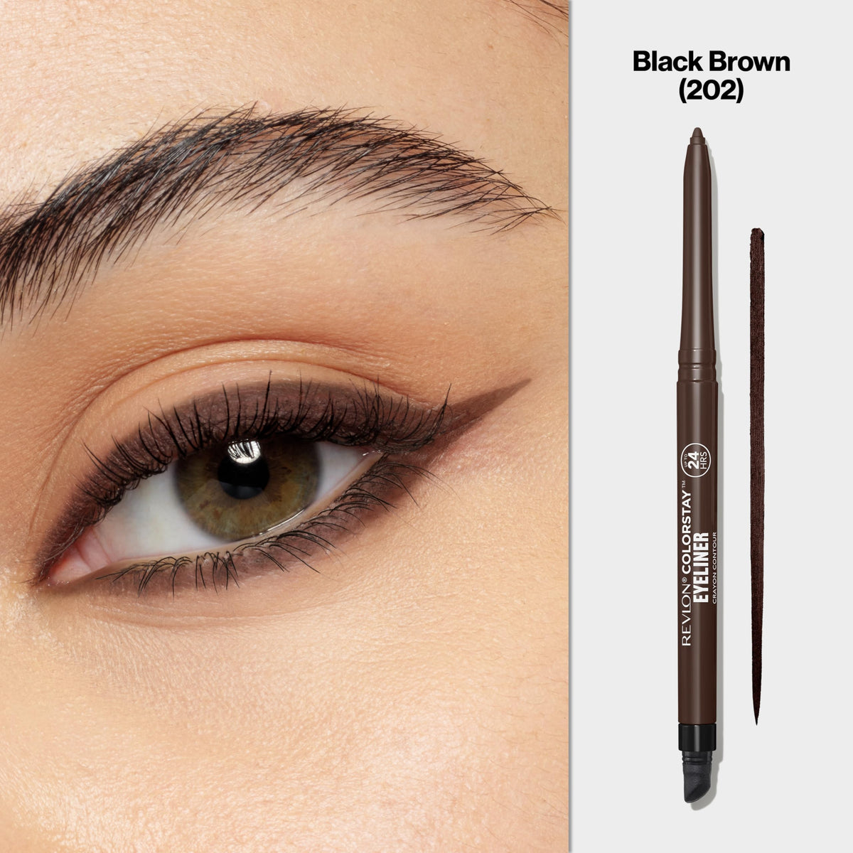 Revlon ColorStay Pencil built-in sharpener close-up for precise tip maintenance