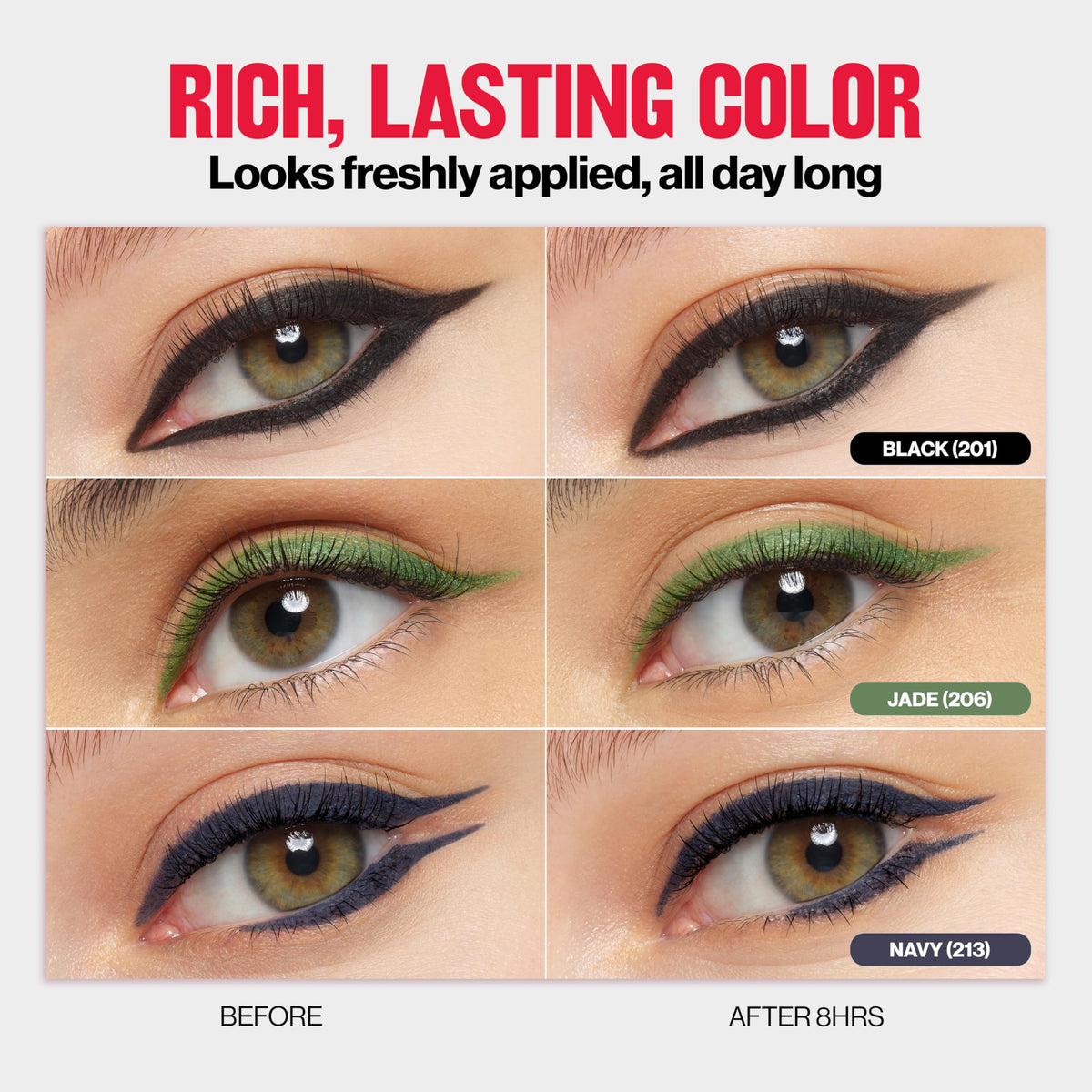 Revlon ColorStay Pencil texture swatch highlighting smooth matte application