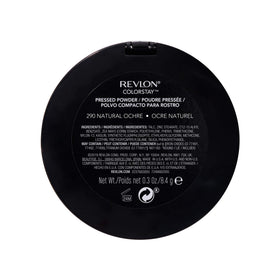 Model applying Revlon powder to cheek demonstrating shine control benefit