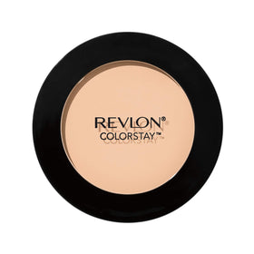 Revlon ColorStay pressed powder compact front view shows sleek packaging and shade
