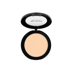 Revlon puff applicator demonstrating quick touch-up application and convenient use