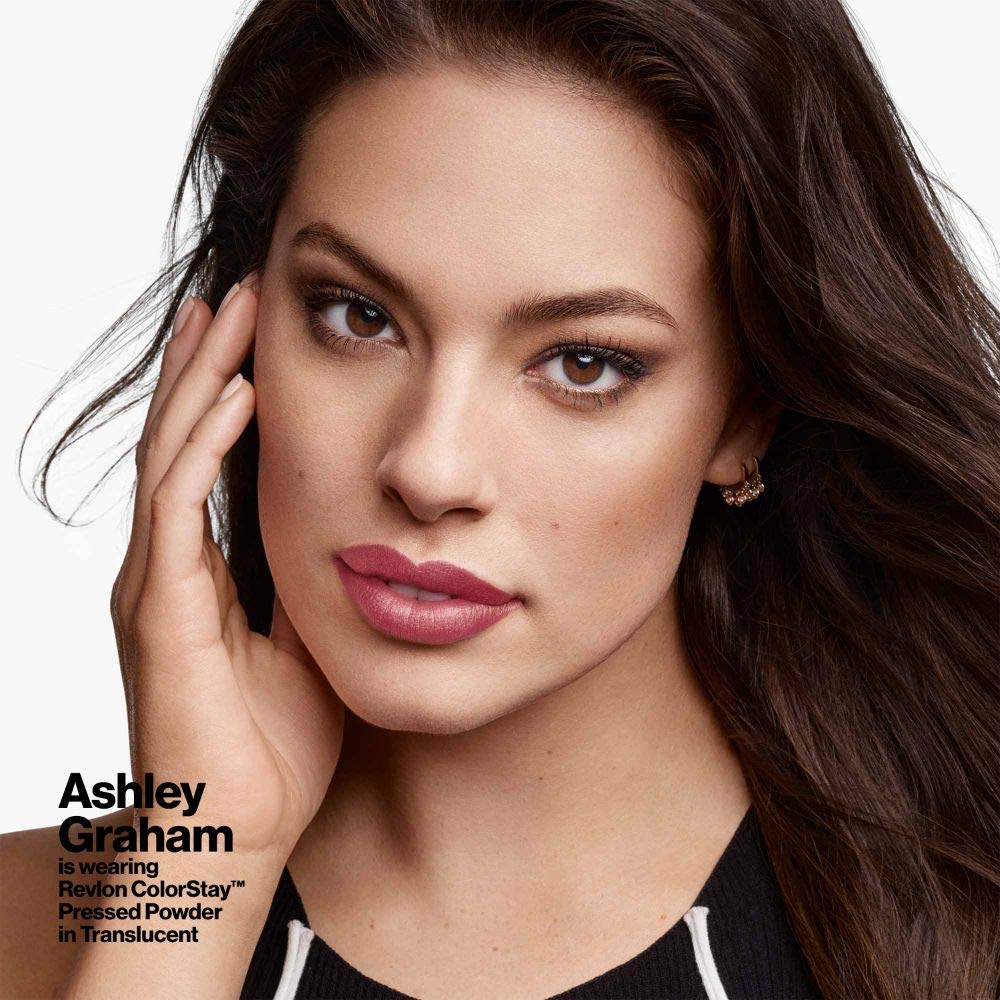 Close-up of Revlon ColorStay powder texture illustrating smooth blendability