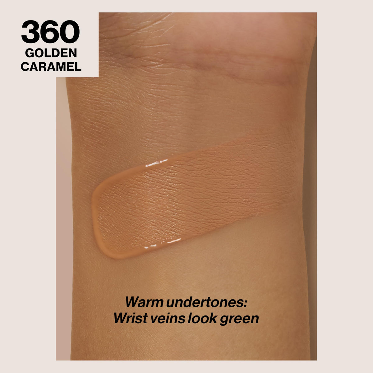 Revlon ColorStay pump dispensing liquid texture showing blendable coverage benefit