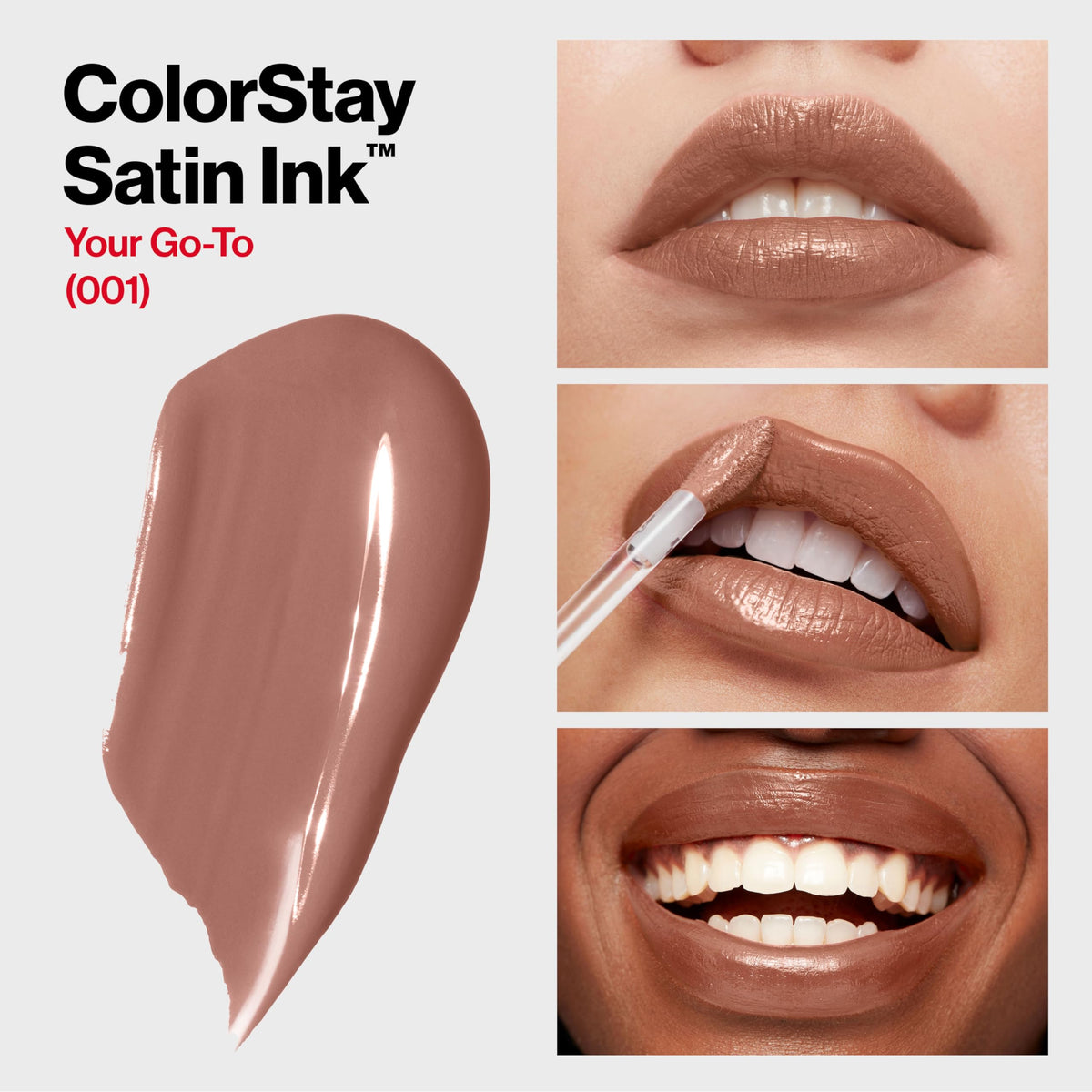 Revlon ColorStay Satin Ink applicator wand showing precise tip for easy application