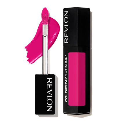 Revlon ColorStay Satin Ink front packaging showing shade and finish benefit