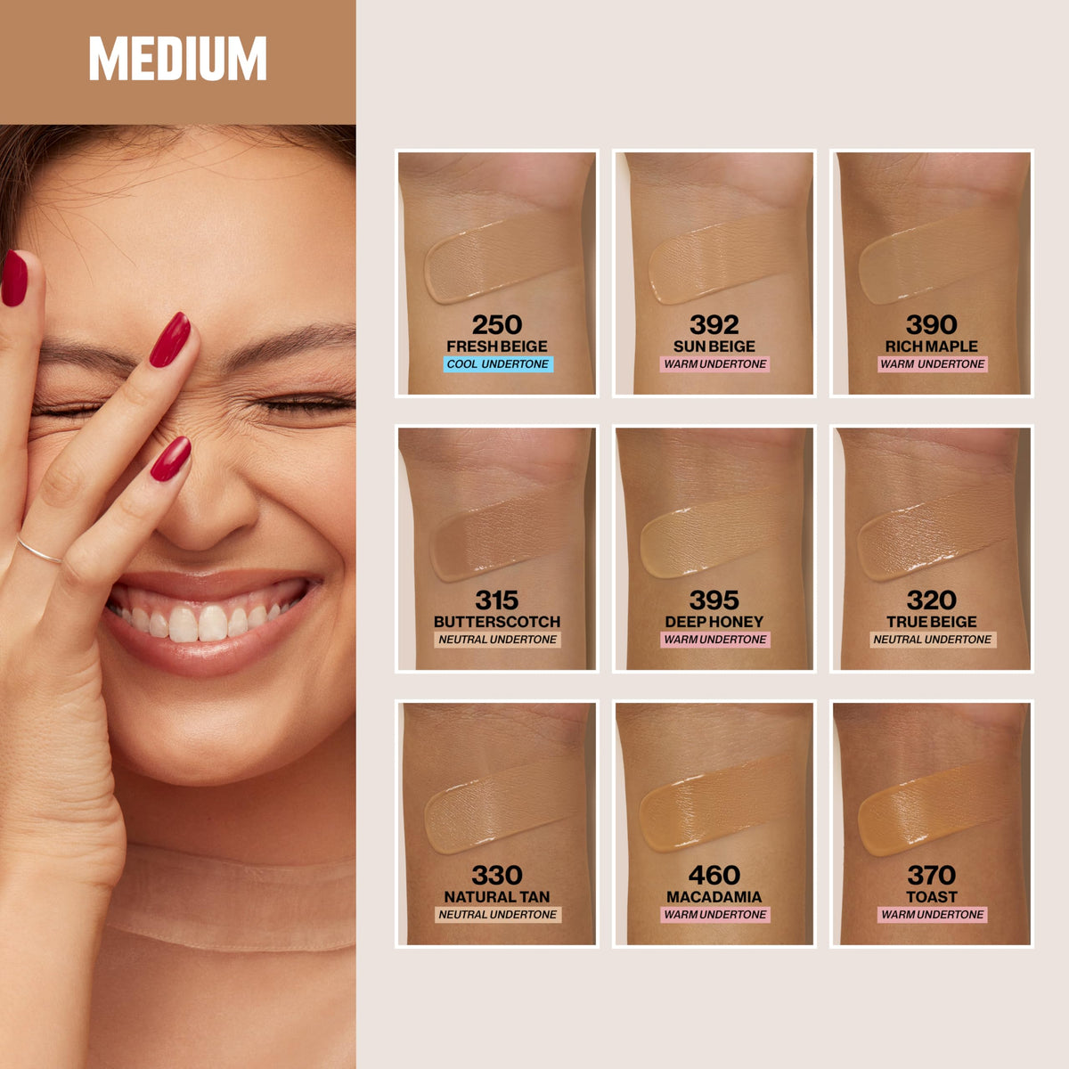 Revlon ColorStay bottle in hand for size and scale to show one fluid ounce portability