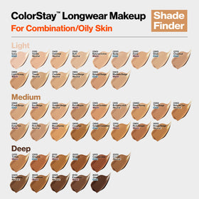 Revlon ColorStay swatch strip of multiple shades showing diverse matches