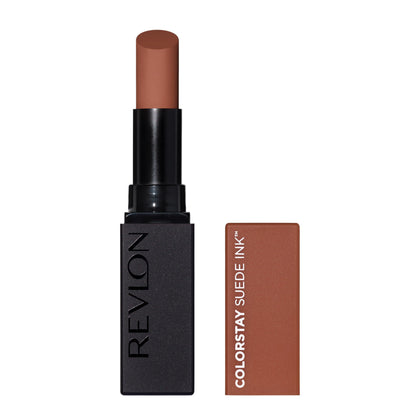 Revlon ColorStay Suede Ink front packaging shows shade and long-wear benefit