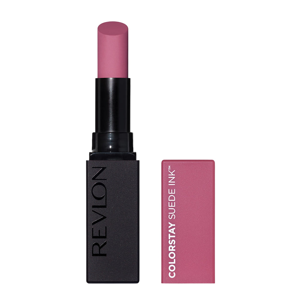 Revlon ColorStay Suede Ink front packaging shows product and shade benefit
