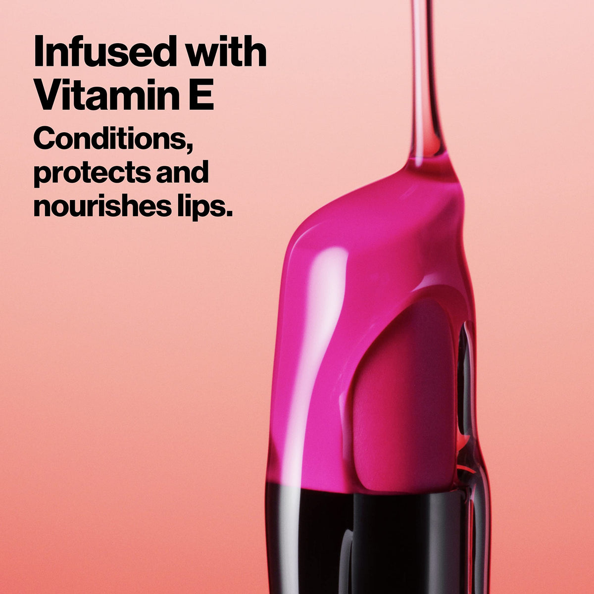 Revlon ingredient label showing built-in primer and Vitamin E benefits