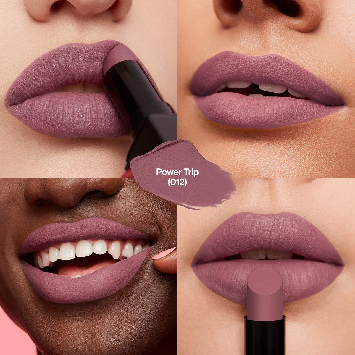 Revlon texture swipe of Power Trip shade showing opaque pigment and smooth finish