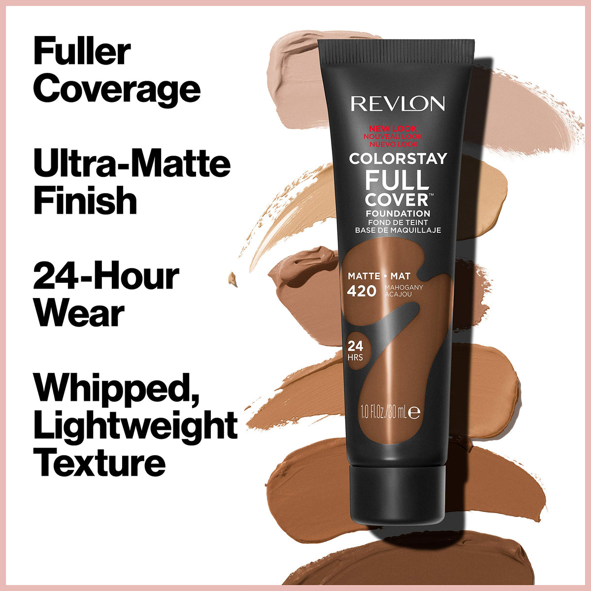 Revlon ColorStay swatch on arm in 210 Sand Beige, true-to-tone reference