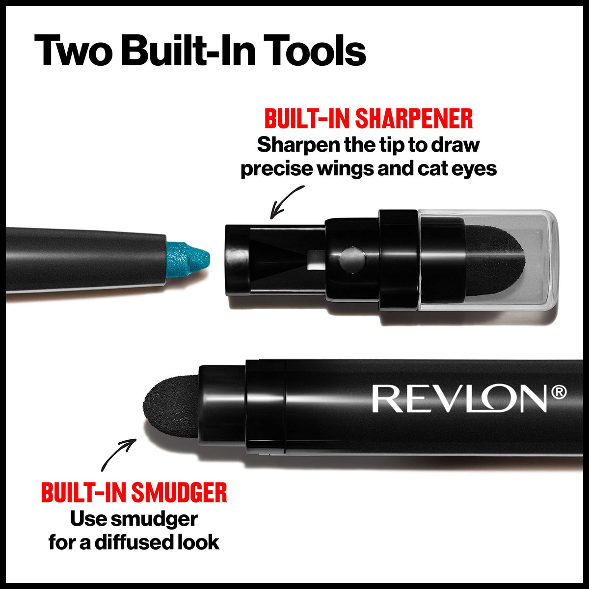 Revlon ColorStay teal swatch on skin showing rich, longwear color