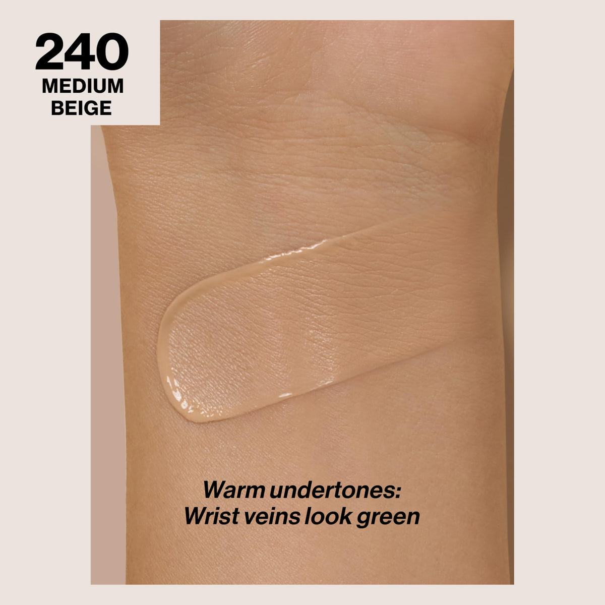 Revlon ColorStay close-up of foundation droplet illustrating smooth buildable texture