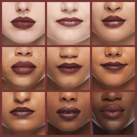 Revlon closeup on lips illustrating satin finish and coverage