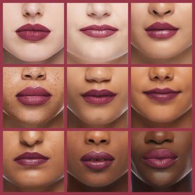 Close-up of lips wearing Revlon Miracle Mauve showcasing satin finish