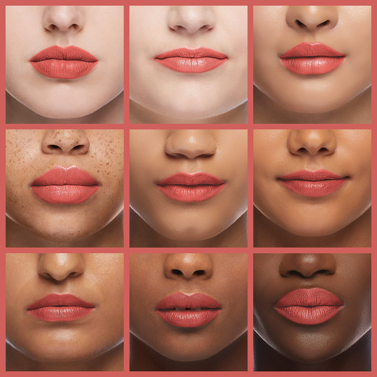 Revlon ColorStay lip swatch closeup showing satin finish and smooth payoff
