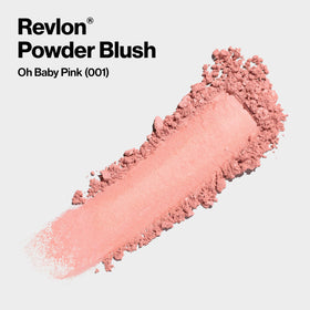 Revlon compact open showing Oh Baby! Pink powder for easy access