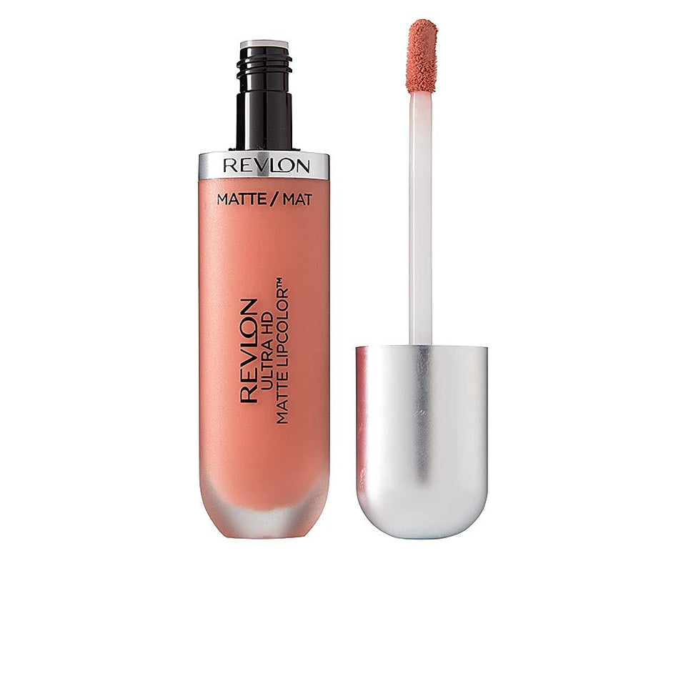 Revlon Embrace front tube showing nude brown shade and compact design benefit