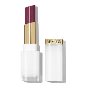 REVLON front packaging of Glass Shine Balm showing shade and glossy finish benefit