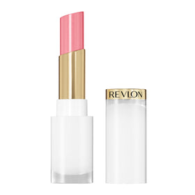 REVLON front view of tube showing shade and glossy finish benefit