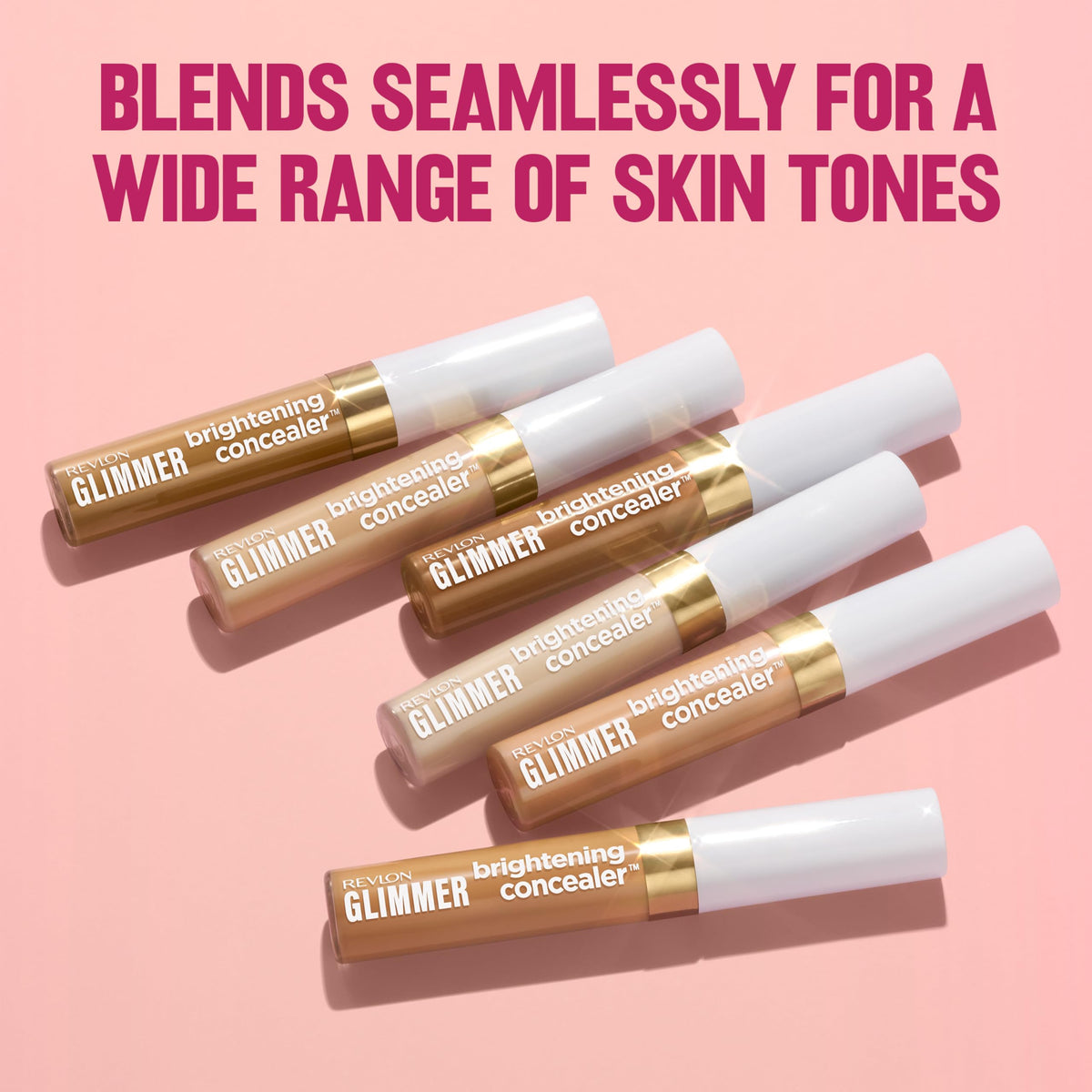 Revlon Glimmer 135 label detail showing shade 135 and ingredient benefits
