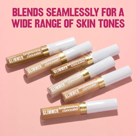 Revlon Glimmer 135 label detail showing shade 135 and ingredient benefits
