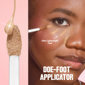 Revlon Glimmer 135 dotted on cheekbone to show natural highlight benefit