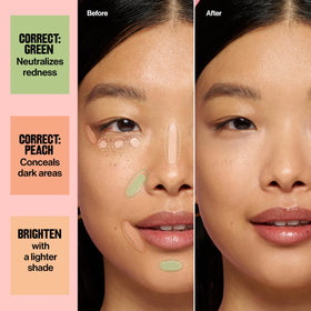 Revlon Glimmer used on cheekbones and nose highlighting subtle lift without shimmer