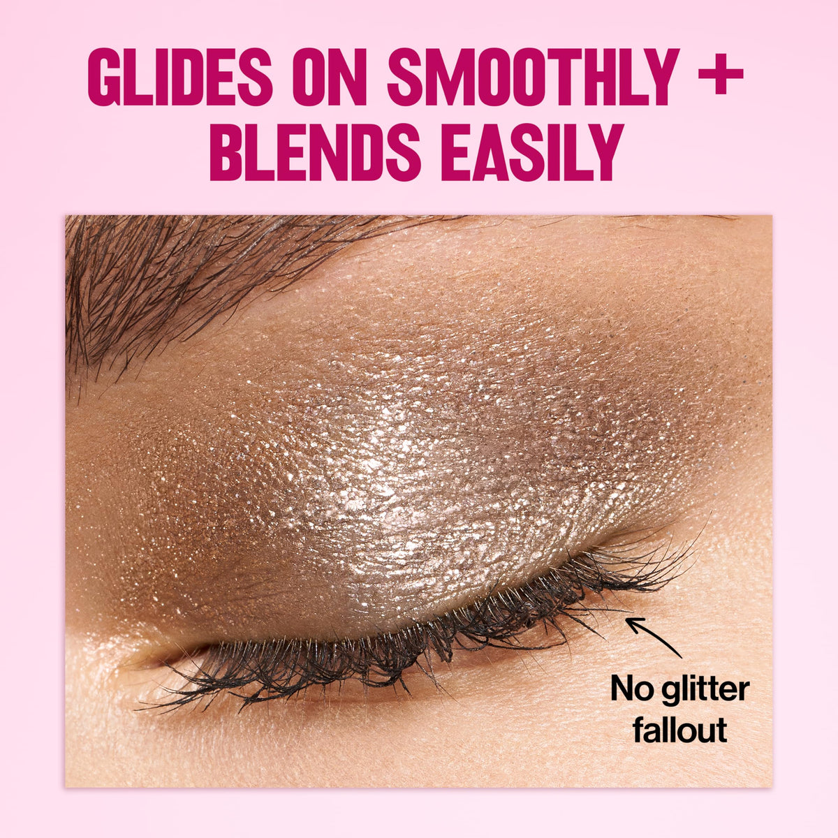 REVLON Glimmer Liquid Shadow close-up pearl effect emphasizing multidimensional reflective shine