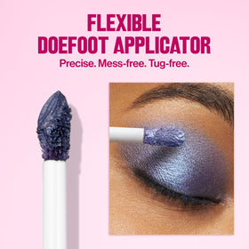 REVLON Glimmer Liquid Shadow applied on eyelid demonstrating smooth blend and non-tug feel