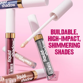 REVLON Glimmer Liquid Shadow next to coin for size scale and easy portability