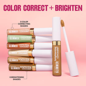 Revlon Glimmer held in hand to show compact 0.3 fl oz size for travel-friendly use