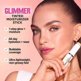 Revlon glimmer stick open twist mechanism revealing product tip and mess-free use