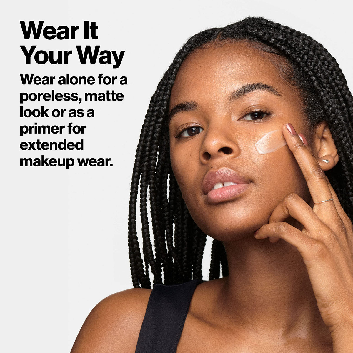 Revlon ColorStay GRIP primer pump detail illustrating easy dispensing